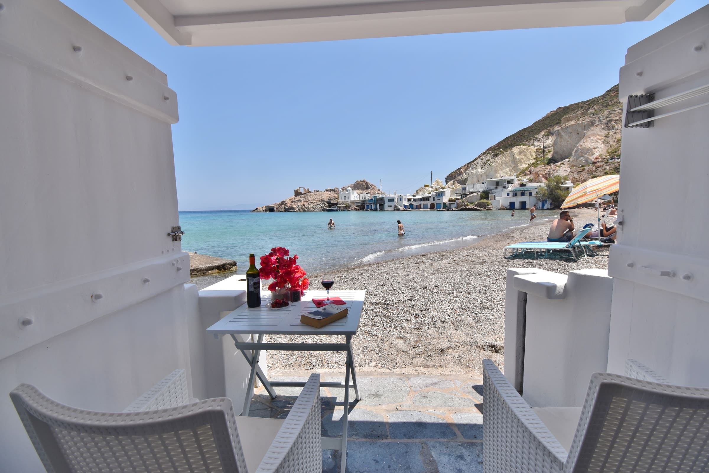 Wave House in Firopotamos, Milos